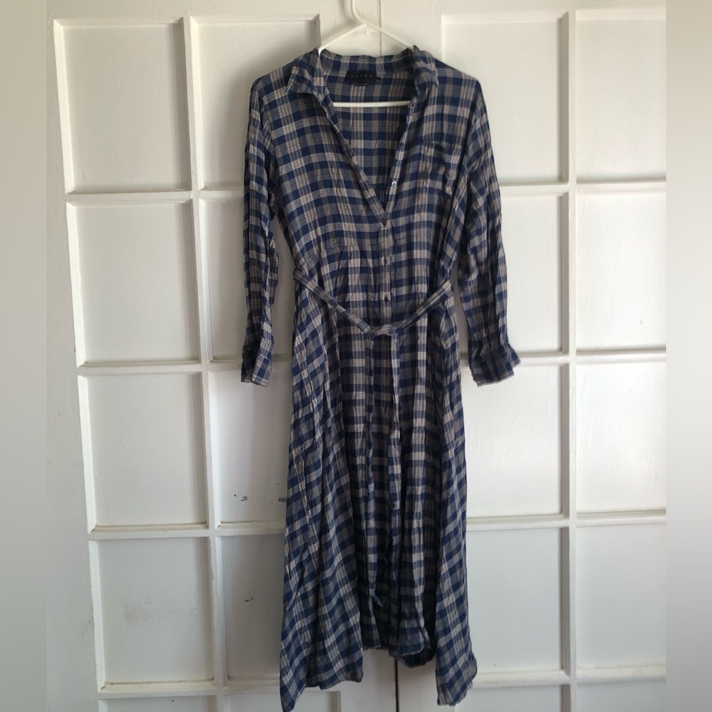 Plaid Hatch maternity dress